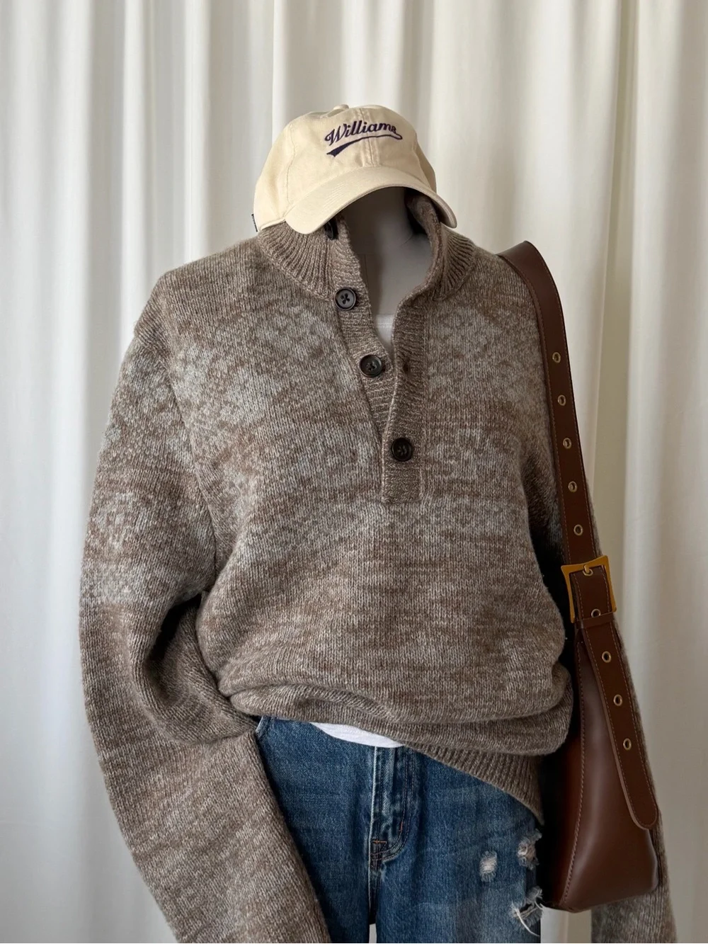 Banana Republic Extra Fine Merino Wool Sweater Large Mock Neck Sweater